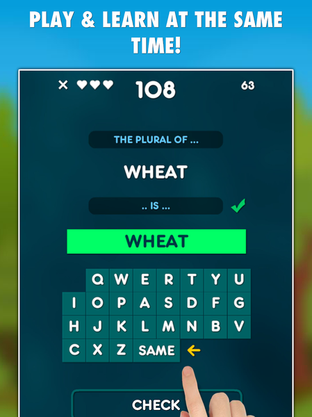 Plurals Test & Practice - عکس بازی موبایلی اندروید