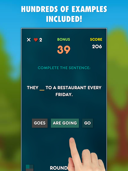 Present Tenses Grammar Test - عکس برنامه موبایلی اندروید