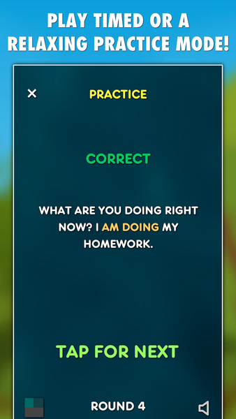 Present Tenses Grammar Test - عکس برنامه موبایلی اندروید