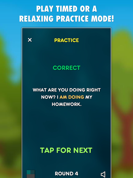 Present Tenses Grammar Test - عکس برنامه موبایلی اندروید