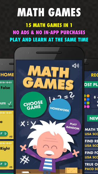 Math Games PRO ۱۵-in-۱ - عکس برنامه موبایلی اندروید
