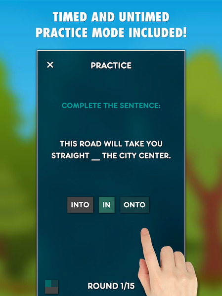 Prepositions Grammar Test PRO - عکس برنامه موبایلی اندروید