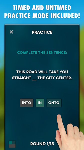 Prepositions Grammar Test PRO - عکس برنامه موبایلی اندروید
