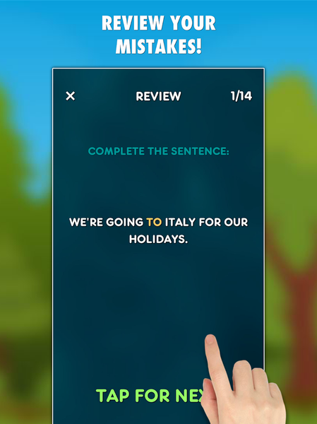 Prepositions Grammar Test PRO - عکس برنامه موبایلی اندروید