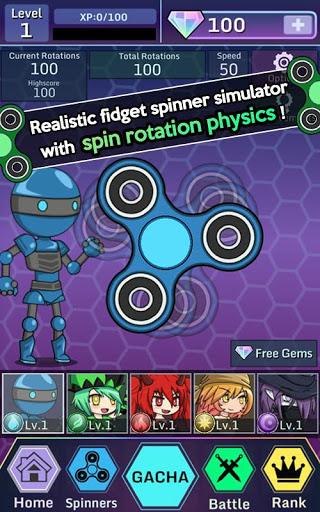 Anime Fidget Spinner Battle - Gameplay image of android game