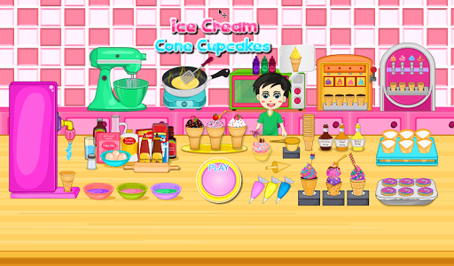 Cooking Ice Cream Cone Cupcake - Gameplay image of android game