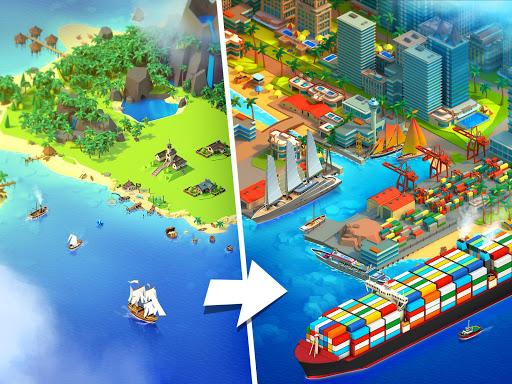 Sea Port: Cargo Boat Tycoon - Gameplay image of android game