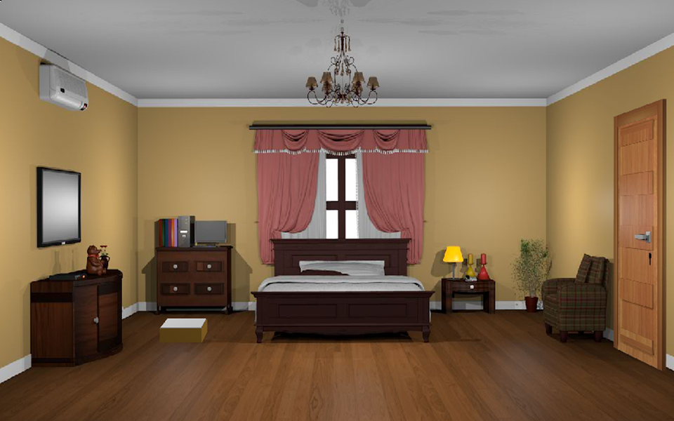 Escape Games-Puzzle Bedroom 3 - Gameplay image of android game