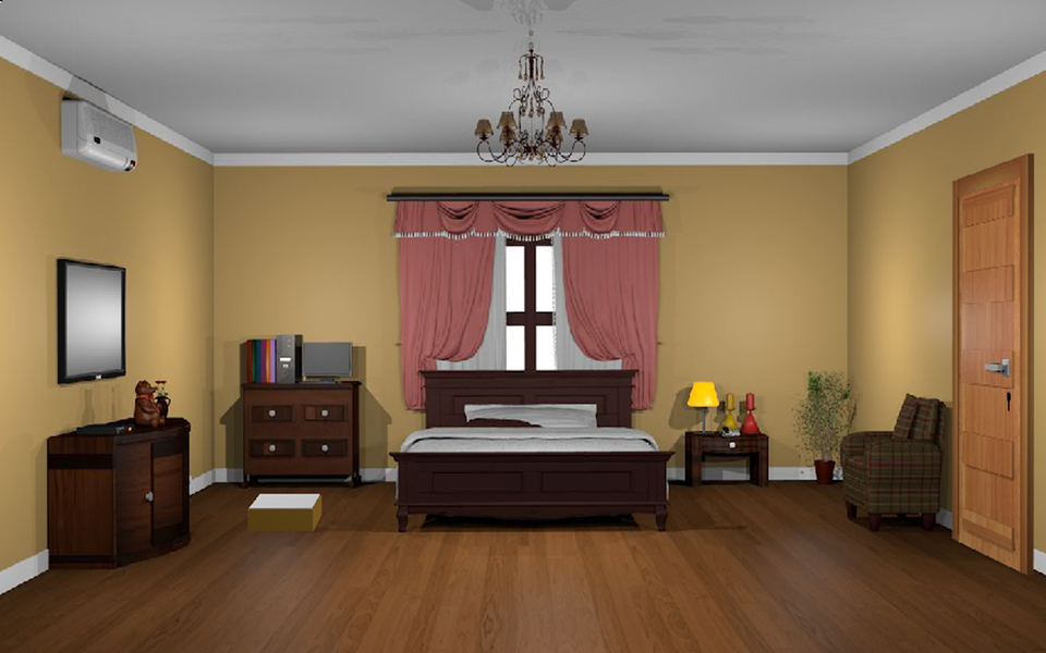Escape Games-Puzzle Bedroom 3 - Gameplay image of android game
