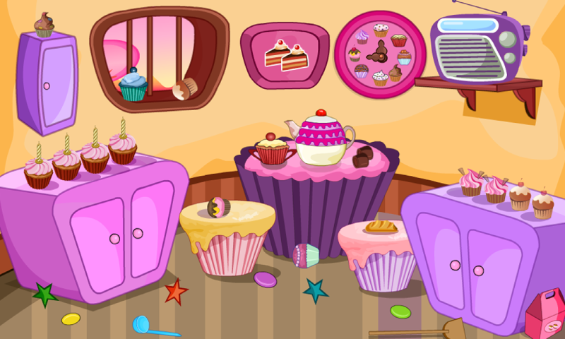 Escape Games-Cupcake Rooms - Gameplay image of android game