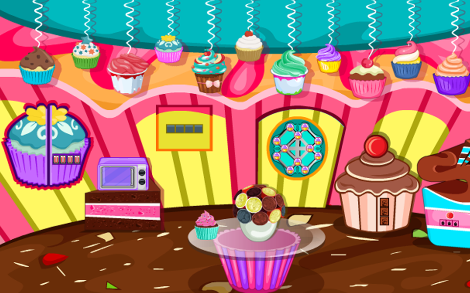 Escape Games-Cupcake Rooms - عکس بازی موبایلی اندروید