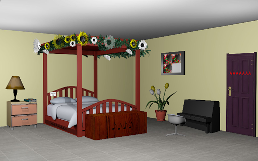 3D Escape Games-Puzzle Bedroom 1 - Gameplay image of android game