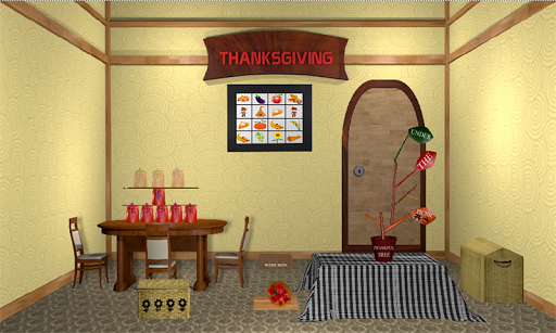 3D Escape Games-Thanksgiving Room - Gameplay image of android game