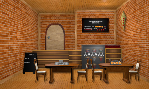 3D Escape Games-Thanksgiving Room - Gameplay image of android game
