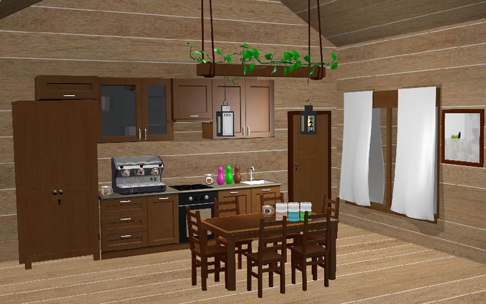 3D Escape Games-Puzzle Kitchen - Gameplay image of android game
