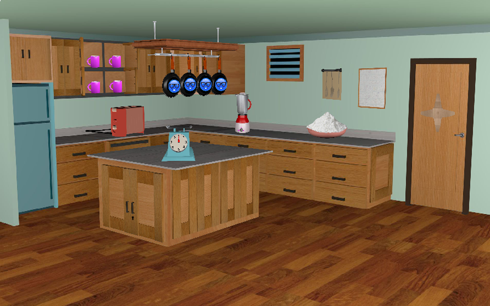 3D Escape Games-Puzzle Kitchen - Gameplay image of android game