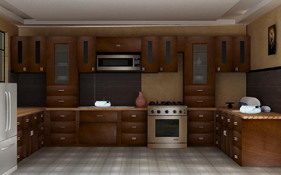 3D Escape Games-Puzzle Kitchen - Gameplay image of android game