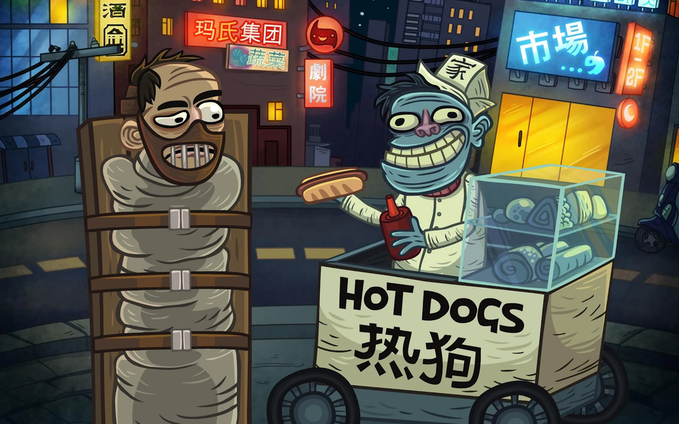 Troll Face Quest: Horror - Gameplay image of android game