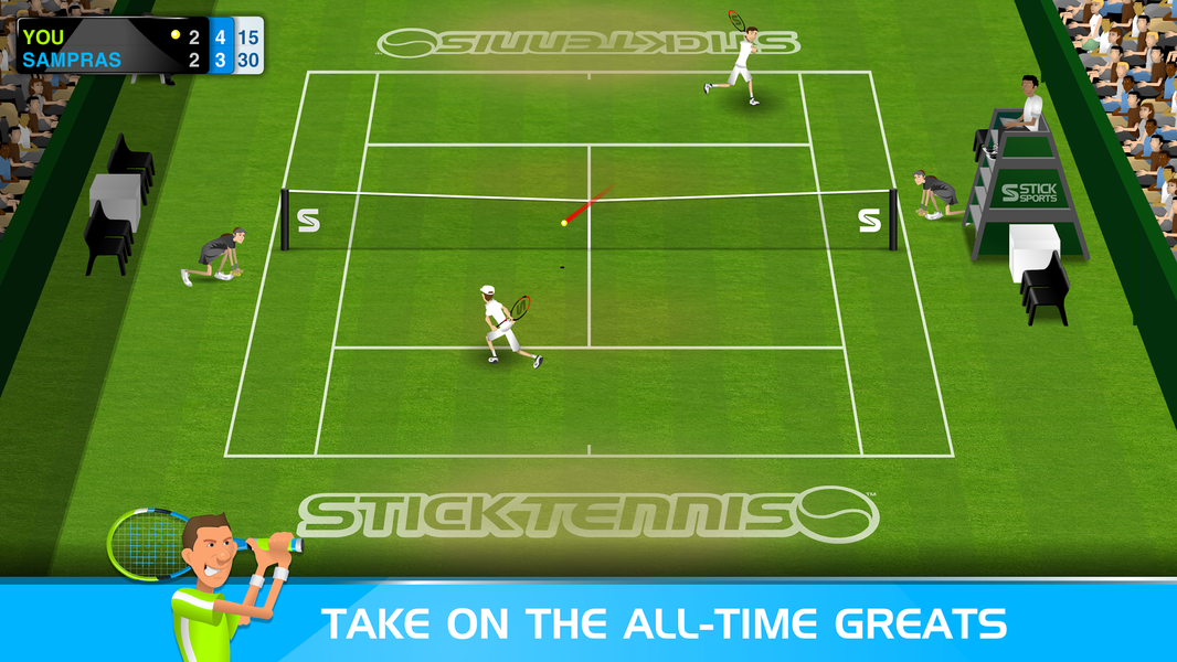 Stick Tennis - Gameplay image of android game