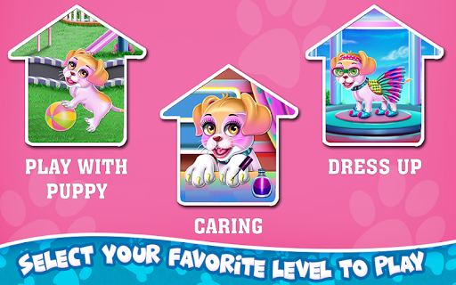Fluffy Puppy Play and Care - Image screenshot of android app