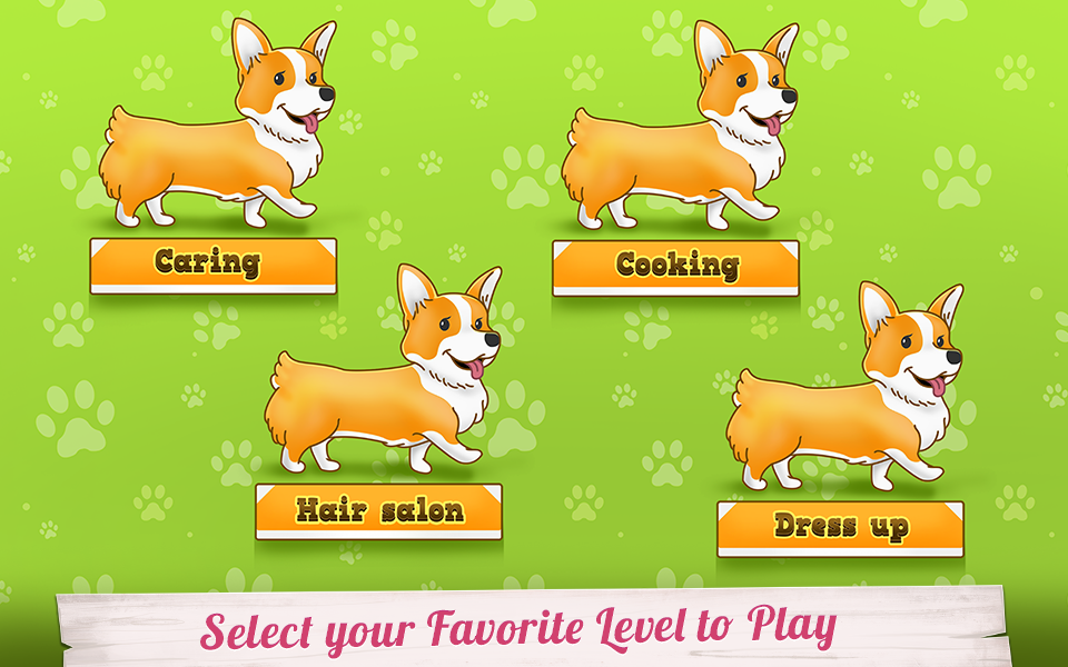 Cute Corgis Caring and Dressup - Gameplay image of android game