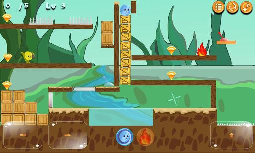 Two Player : Fireball And Waterball Adventure - Gameplay image of android game