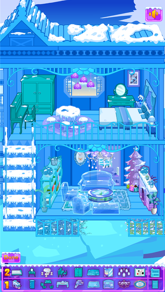 Frozen Dollhouse Design,Ice Dollhouse for girls - عکس بازی موبایلی اندروید