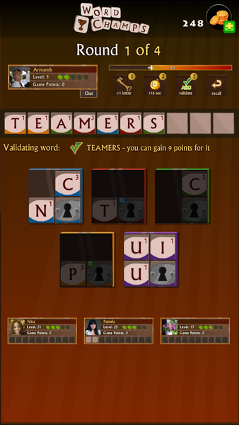 Word Champs - Gameplay image of android game