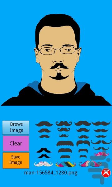 سبیل روی عکس - عکس برنامه موبایلی اندروید