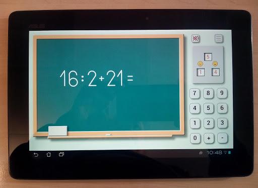 Math on chalkboard - Gameplay image of android game