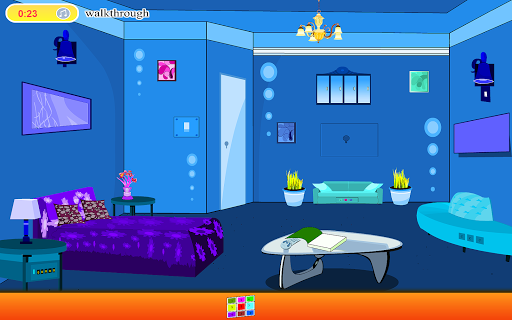 Escape Blue Bedroom - Gameplay image of android game