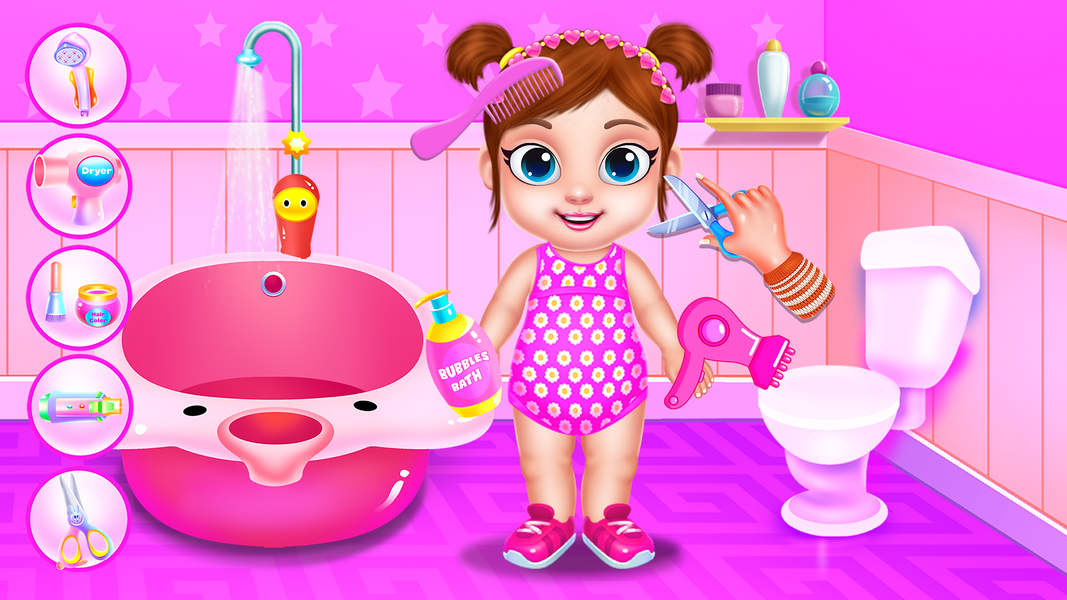 Baby Girl Caring: Animal Dress - Image screenshot of android app