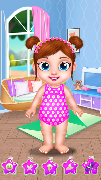 Baby Girl Caring: Animal Dress - Image screenshot of android app