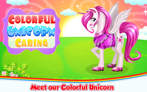 Colorful Unicorn Caring - Image screenshot of android app