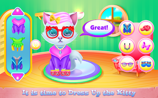 Cute Kitty Caring and Dressup - Image screenshot of android app
