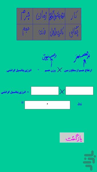 فرمول های علوم تجربی هفتم - عکس برنامه موبایلی اندروید
