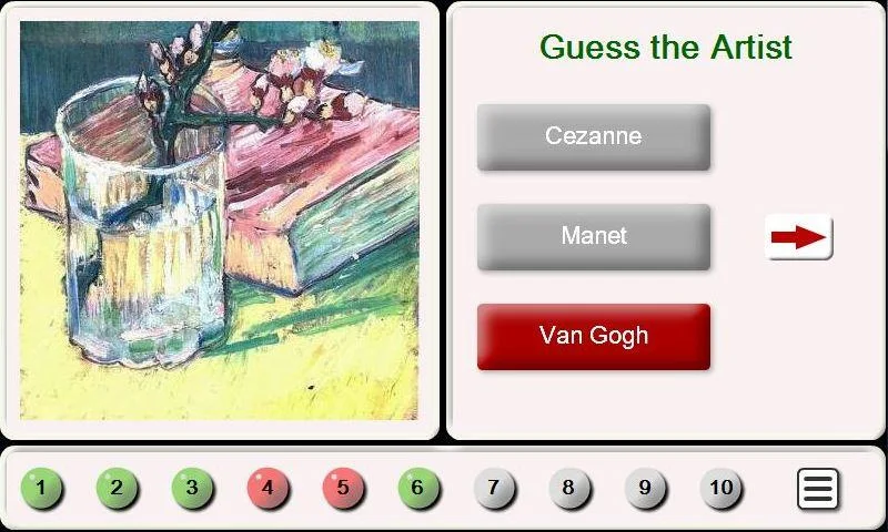 Art Puzzle: Guess the Artist - Gameplay image of android game