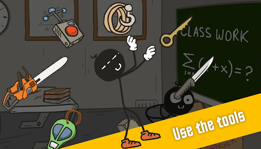 Stickman escape school super - Gameplay image of android game