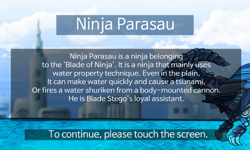 Dino Robot - Ninja Parasau : Dinosaur game - Gameplay image of android game