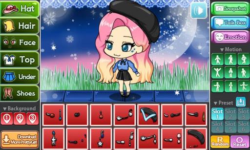 Moon Night Pretty Girl - Gameplay image of android game