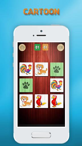 Animals memory matching game - Gameplay image of android game