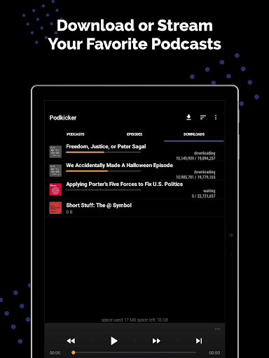 Podkicker Podcast Player - عکس برنامه موبایلی اندروید