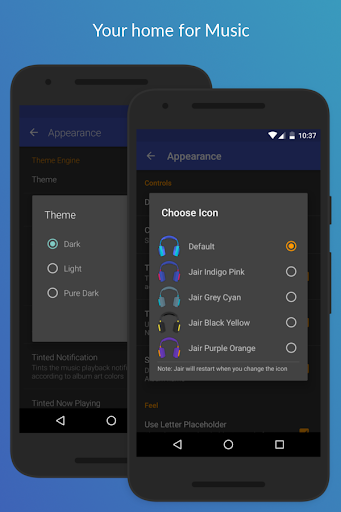 Jair Music Player - عکس برنامه موبایلی اندروید