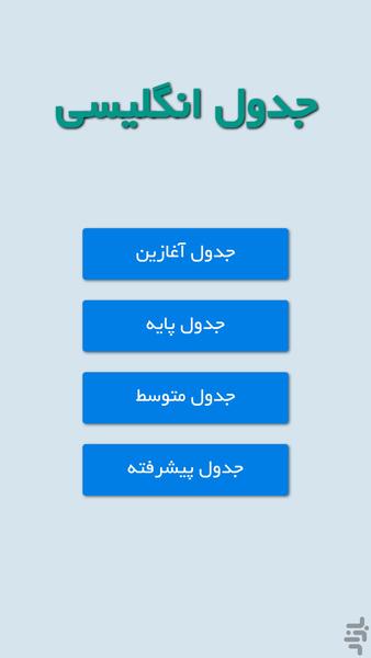 جدول انگلیسی (سخنگو) - عکس بازی موبایلی اندروید