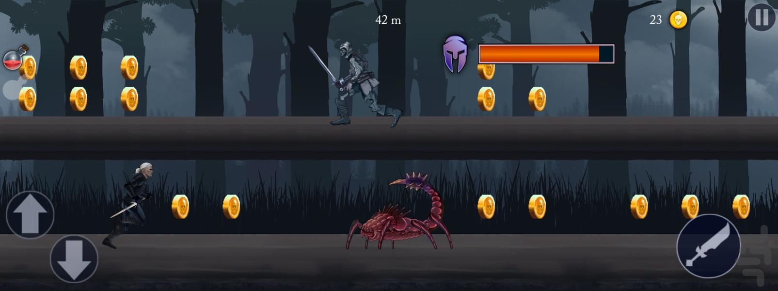 بازی شوالیه جنگجو - Gameplay image of android game