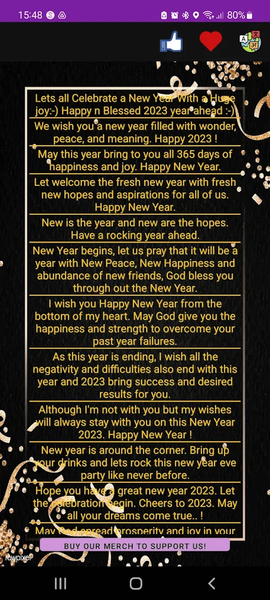 happy new year 2024 messages - Image screenshot of android app