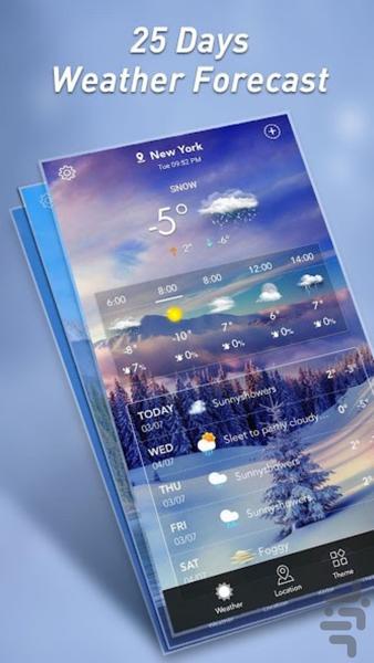 آب و هوای حرفه ای 🌞💦Weather Foreca - عکس برنامه موبایلی اندروید