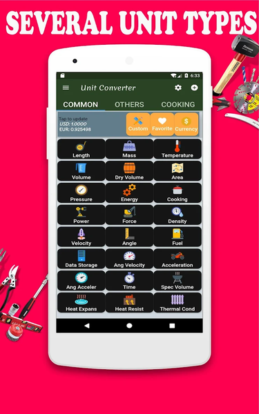 Engineering unit converter app - عکس برنامه موبایلی اندروید