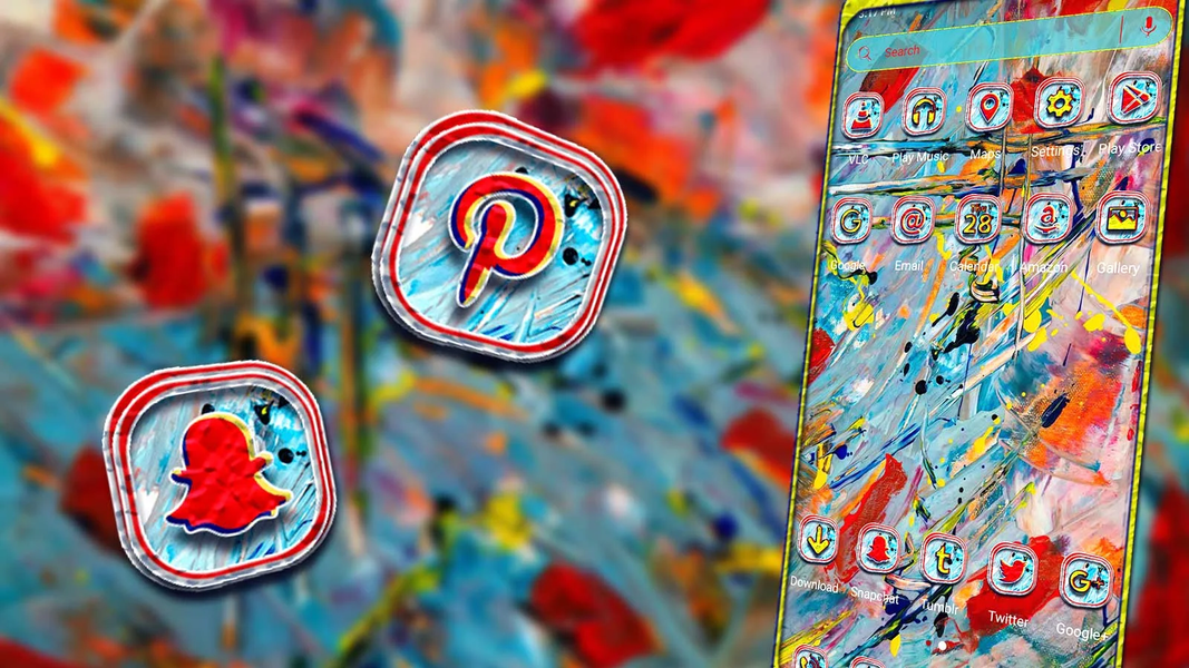 Acrylic Painting Theme - Image screenshot of android app