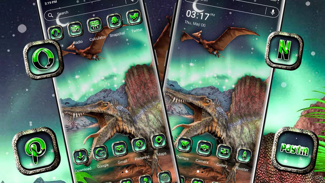 Aurora Dinosaur Launcher Theme - عکس برنامه موبایلی اندروید
